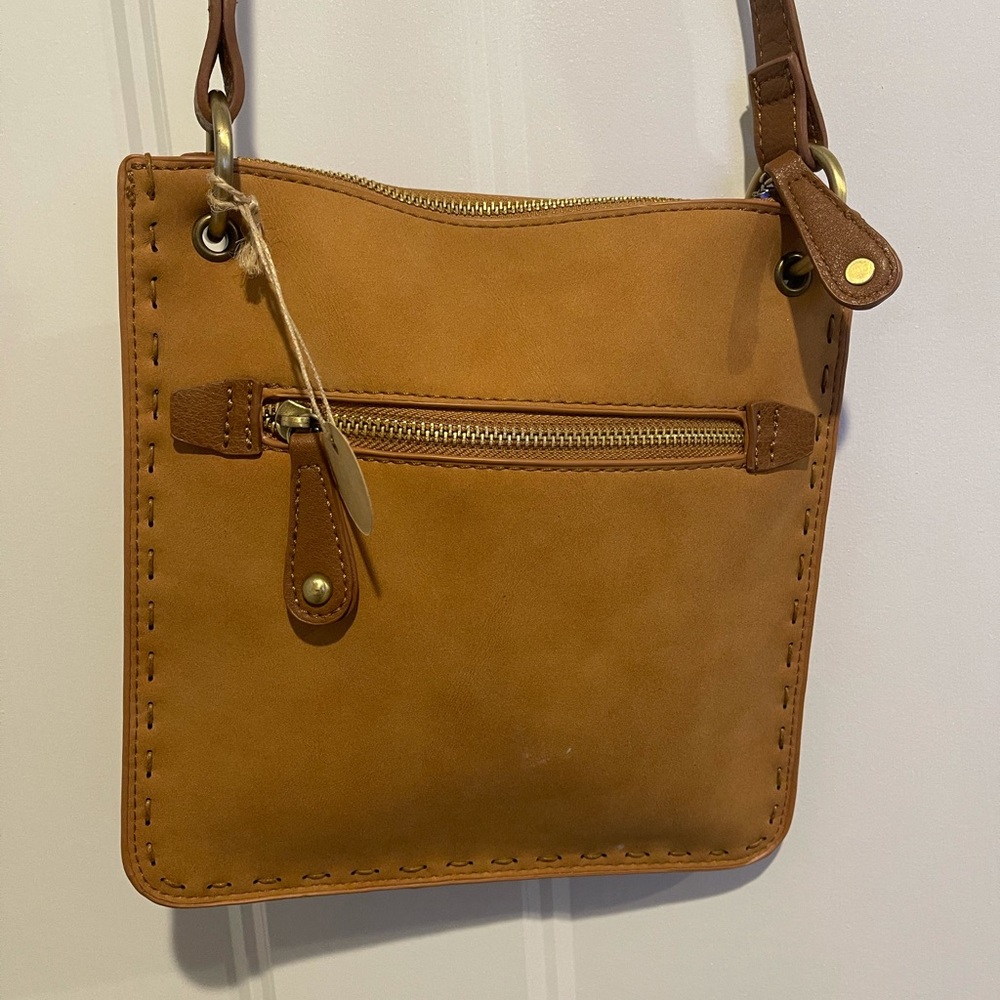 Brown Suede Crossbody